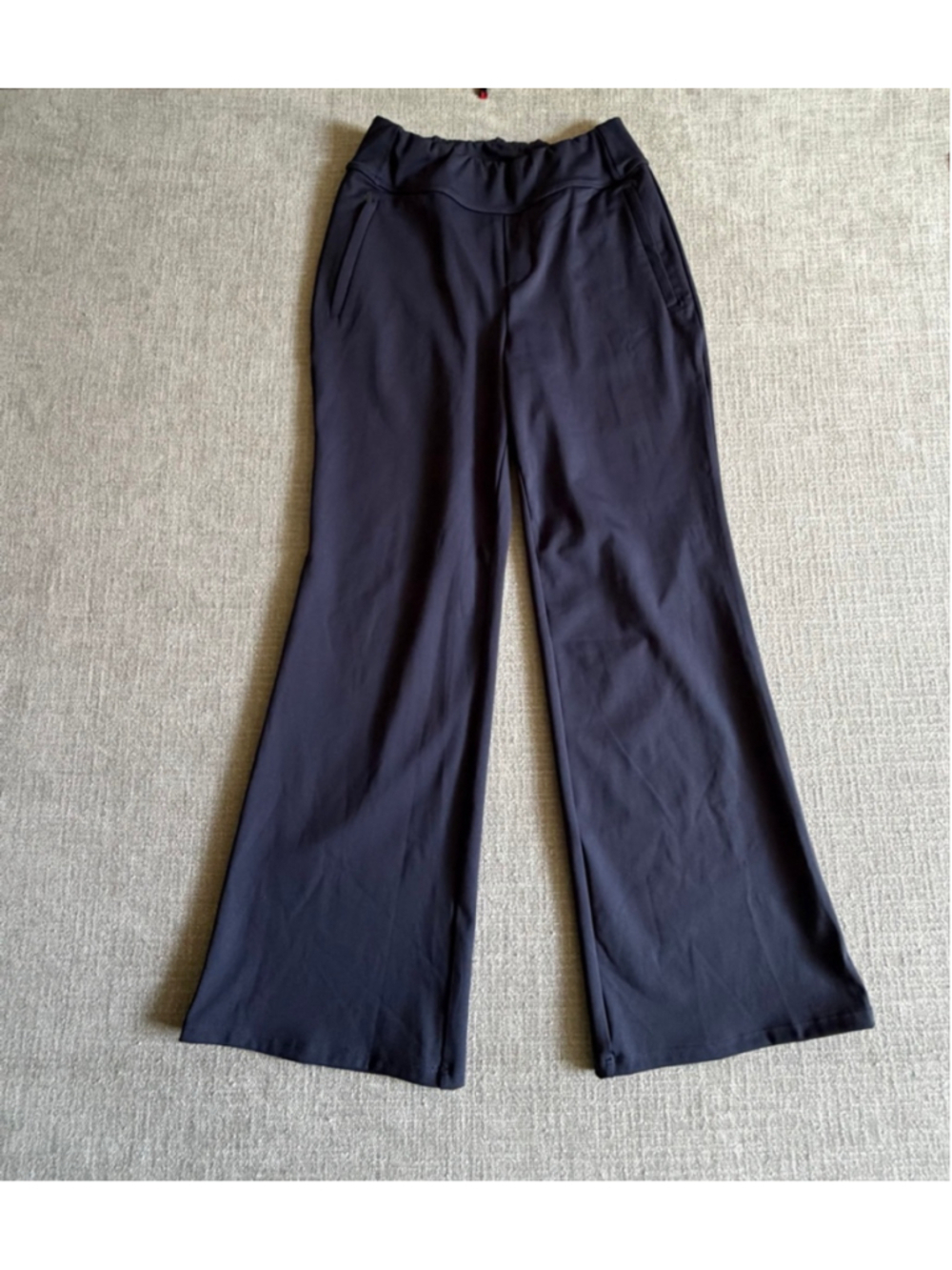 Halara Flex DayStretch Mid Rise Side Zipper Pocket Work Flare Pants dark blue PS - Picture 3 of 12